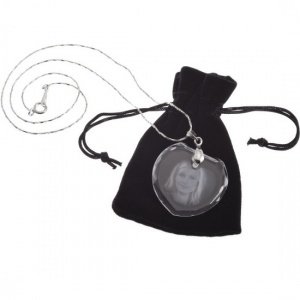 Fotogravur im Glas - Halskette Herz