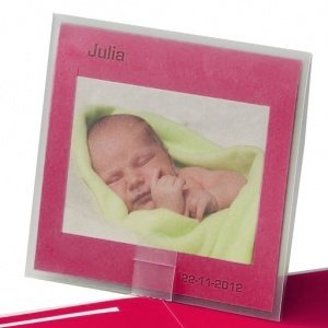 Fotokarte Mercedes, fuchsia