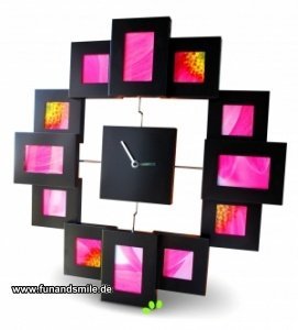 Freundschaftsuhr Wanduhr in Schwarz