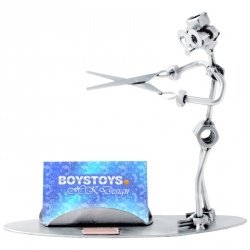 Friseur-Visitenkarte Schraubenmännchen