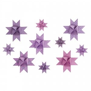 Fröbelsterne Bastelset, lila/aubergine