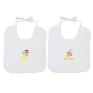 Frottee Babylätzchen mit Bestickung