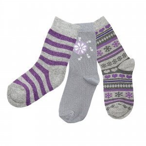 Frottee-Socken "lila/grau"