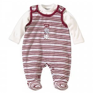 Frottee-Strampler mit Shirt 1/1 Arm