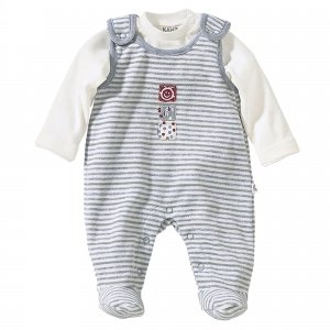 Frottee-Strampler mit Shirt 1/1 Arm