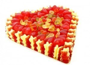 Fruchtgummi Herz roter Traum (21x20cm) M