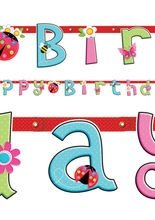 Frühlingsparty Happy Birthday Banner