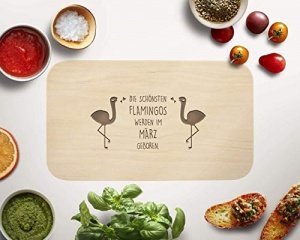 Frühstücksbrett Die schönsten Flamingo