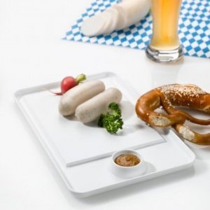 Frühstücksbrett Ei-Brett solid weiß