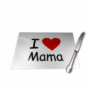 Frühstücksbrett *I LOVE* mit Namen gesta