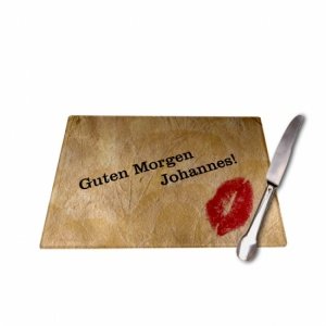 Frühstücksbrett *Kuss* individuell gesta