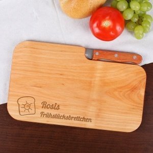 Frühstücksbrett mit graviertem