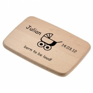 Frühstücksbrettchen Holz *Baby* mit Grav
