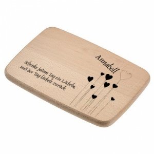 Frühstücksbrettchen Holz *Herzchen* indi