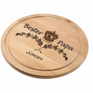 Frühstücksbrettchen Holz mit Gravur *Bes