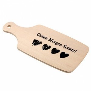 Frühstücksbrettchen Holz mit Gravur gest