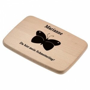 Frühstücksbrettchen Holz mit Namens-Grav