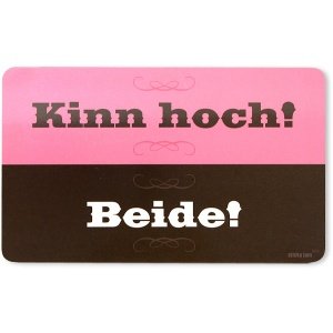 Frühstücksbrettchen `Kinn hoch`