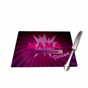 Frühstücksbrettchen *Mama* mit Namen, Te