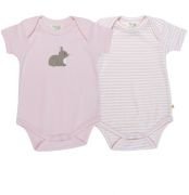 Frugi - 2er Pack Bodys Hase, kbA