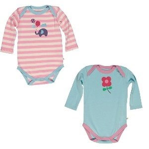 Frugi Baby Mädchen Langarm Body Ocean Do