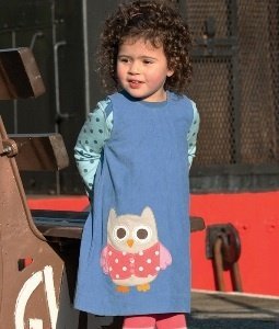 Frugi Cord Kleid Bio Baumwolle -Blue Owl