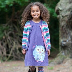Frugi Cord Kleid Bio Baumwolle -Owl- 2-7