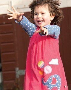 Frugi Cord Kleid Bio Baumwolle -Pink Ele