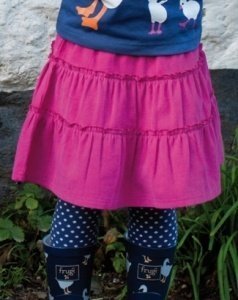 Frugi Cord Rock in Lila und Pink Bio Bau