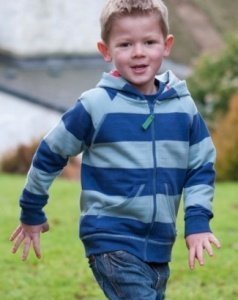 Frugi Junge Kaputzen Jacke Blau Streifen