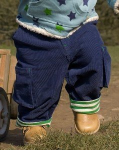Frugi Jungen Cord Hosen gefüttert blau