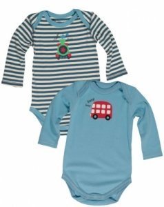 Frugi Jungen Langarm Body Cornish Blue D