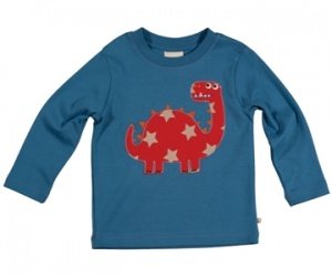 Frugi Jungen Langarm T-Shirt Dinosaurier