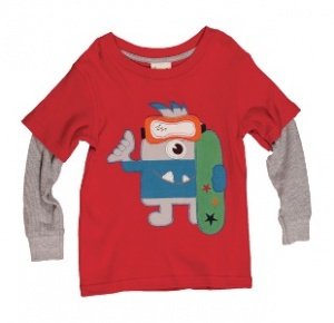 Frugi Jungen Langarm T-Shirt Snowboard B