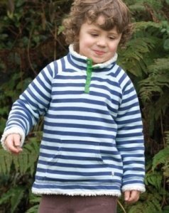 Frugi Jungen Snuggle Fleece Wende Jacke 