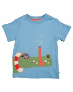 Frugi Jungs Kurzarm T-Shirt -Krokodil- B