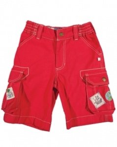 Frugi Jungs Kurze Combat Hosen rot Bio B