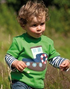 Frugi Jungs Langarm Shirt Boot in Gr. 0-