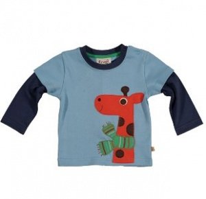 Frugi Jungs Langarm Shirt Giraffe Bio Ba