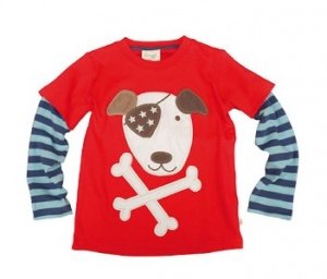 Frugi Jungs Langarm Shirt -Pirate Dog- B