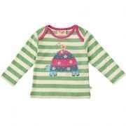 Frugi - Langarmshirt Schildkröte grün-we