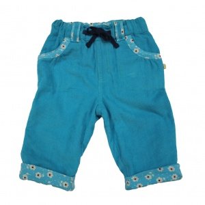 Frugi Mädchen Cord Hosen gefüttert Aqua 