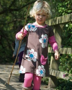 Frugi Mädchen Jersey Party Kleid -Dizzy 