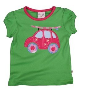 Frugi Mädchen Kurzarm T-Shirt -VW Käfer-