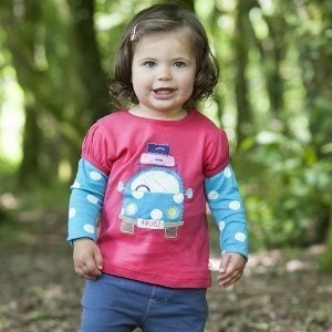 Frugi Mädchen Langarm Lagen-Shirt -Campe