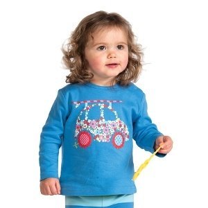 Frugi Mädchen Langarm Shirt Auto Bio Bau