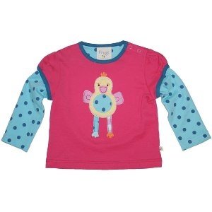 Frugi Mädchen Langarm Shirt Küken Bio Ba