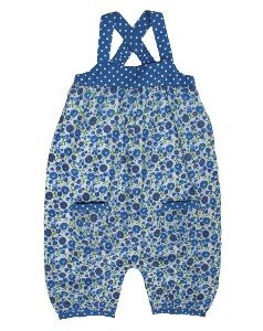 Frugi Mädchen Sommer Latzhose -Ditsy Dun