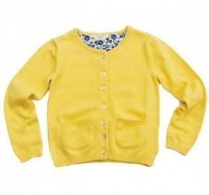 Frugi Mädchen Strickjacke Gelb Bio Baumw