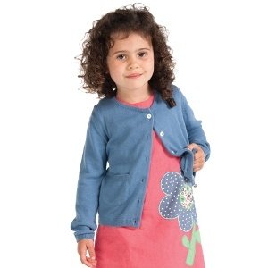 Frugi Mädchen Strickjacke blau Bio Baumw